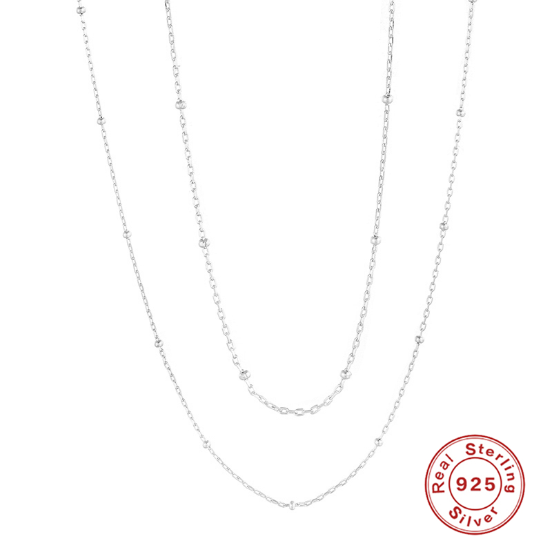 Inmaker 925 Sterling Zilveren Choker Kettingen Voor Vrouwen Eenvoudige 2.0Mm Kralen Sleutelbeen Ketting Kettingen Fine Sieraden Joyero Kraag W5: shape 4 silver color