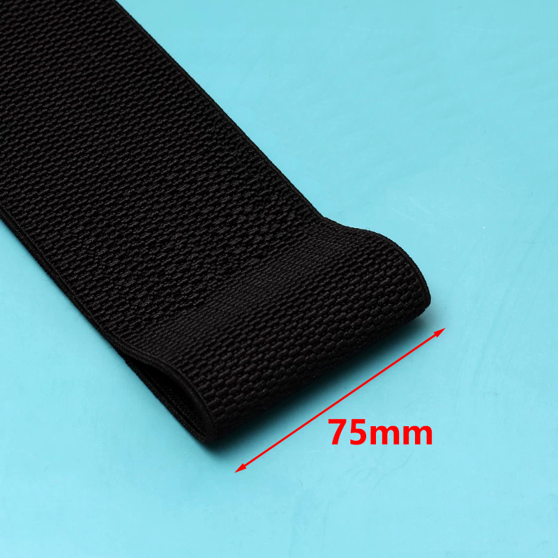 2/5M 25-100mm Schwarze Weiße Elastische Bänder Kleidung Bauch Näh-Gummiband Bekleidung Korsett Gürtel Dehnbares Band DIY-Material: Schwarzes Nickel / 1 Millionen