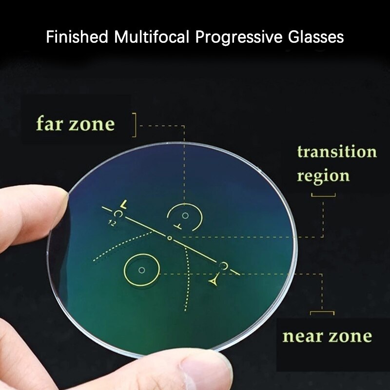 Progressive Multifocal Reading Glasses Men Women Magnifying Presbyopic Glasses See Far and Near Anti-Blue Ray Tr90 Half Frame
