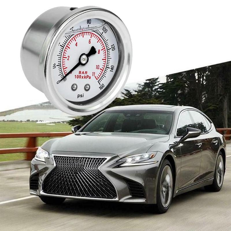 Automobile fuel regulating valve pressure gauge oil booster fuel / pressure 0-160psi gauge pressure gauge oil fuel pressure J1B0