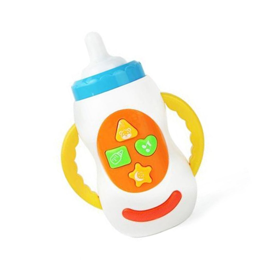 Baby Kids Safe Sound Music Light Milk Bottle Learning Musical Feeding Tool Early Educational Baby Bottle Toys for Baby Kids