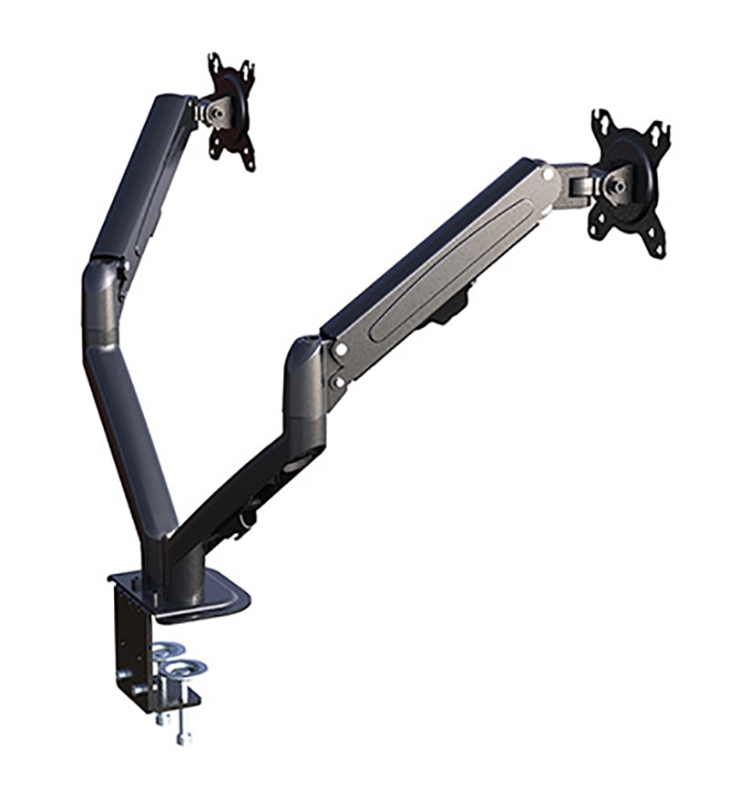 Soporte de Monitor Dual GC08, montaje de escritorio para pantallas LCD de 13 a 27 pulgadas, rotación e inclinación, brazo de resorte de Gas, soporte de escritorio