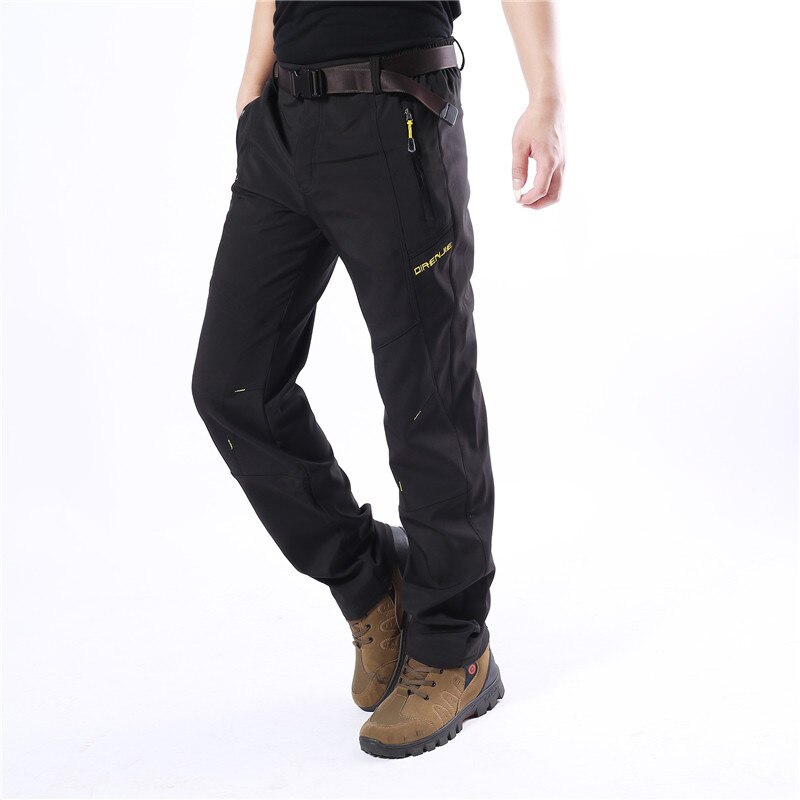 Outdoor Trousers Men's Water-Resistant Wind-Resistant Sports Breathable Soft Pants Plus-size Climbing Pants Mens