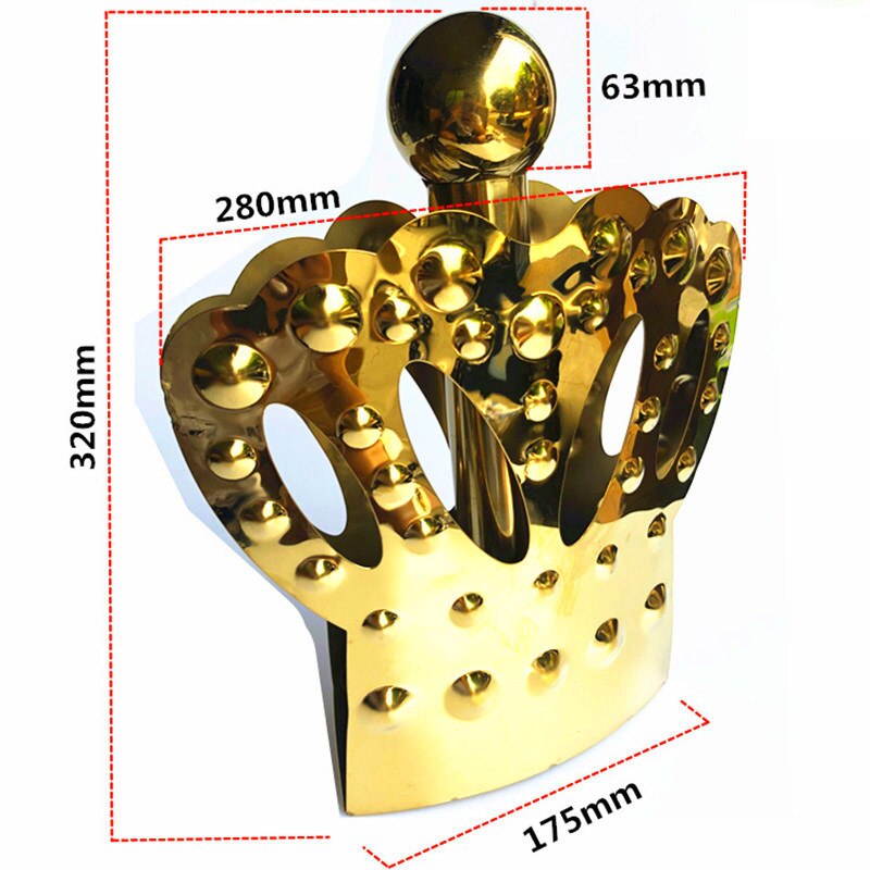 304 stainless steel European gate door decoration crown head, security door bronzing accessories: golden
