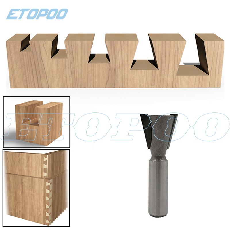 6.35mm Shank Dovetail Joint Router Bits Set Dovetail Shank kit Woodworking Engraving Bit Milling Cutter for Wood
