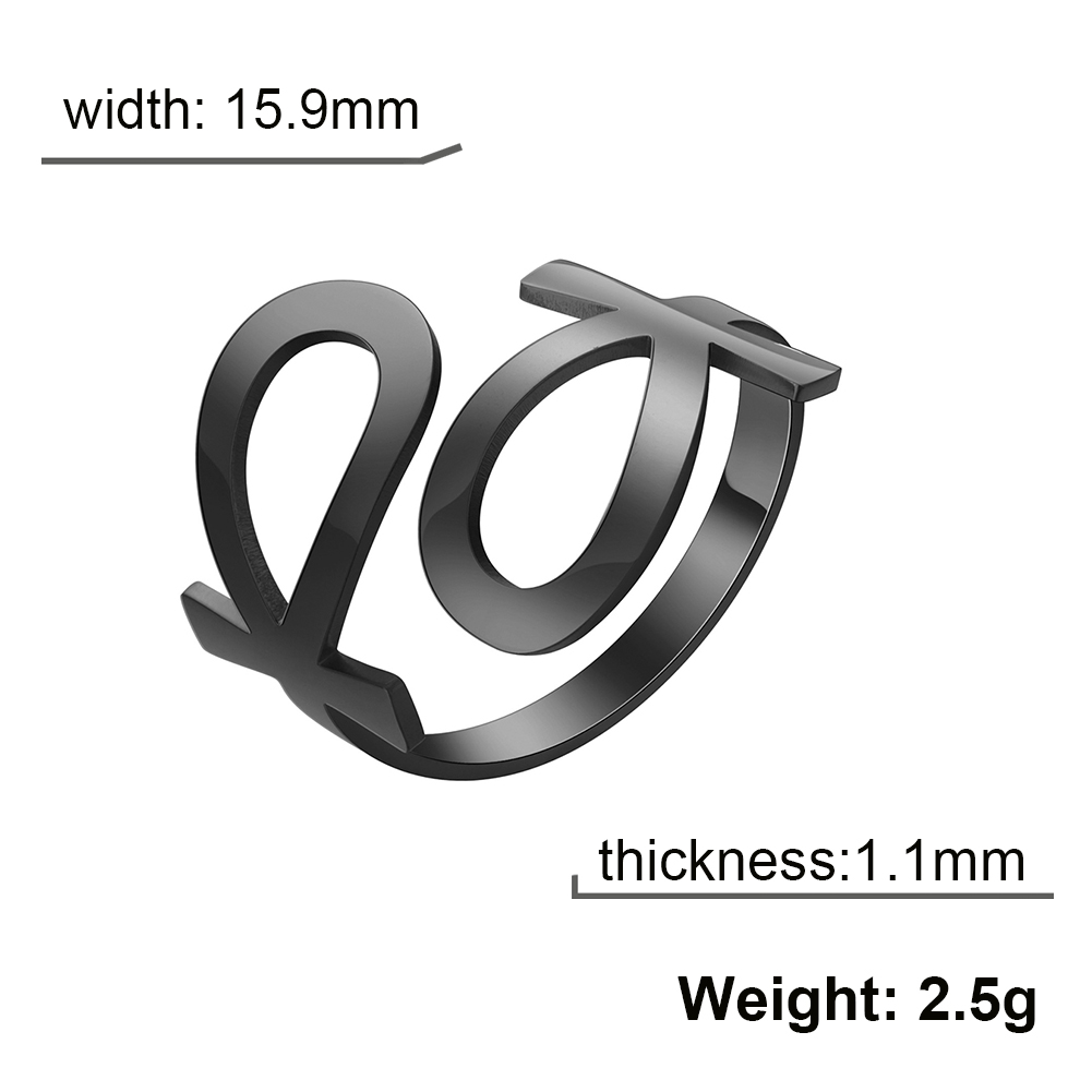 LIKGREAT Egitto Ankh Croce Anelli per le donne Anello da dito regolabile con cuore in acciaio inossidabile Gioielli religiosi egiziani Regalo di nozze: Blu-verde