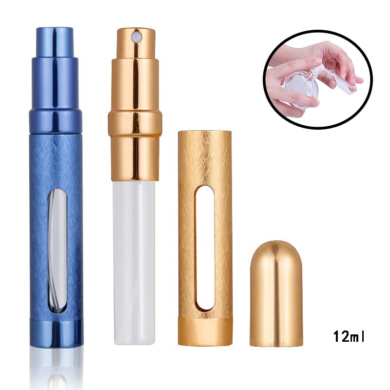 12Ml Mini Parfum Fles Verstuiver Navulbare Parfum Spray Fles Draagbare Reizen Aluminium Cosmetische Lege Spray Scent Pomp Tool