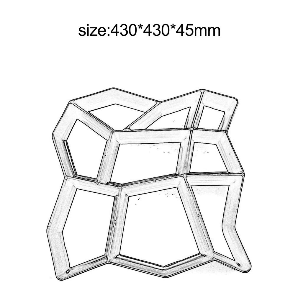 Garden Paving Molds Jardin DIY Plastic Walk Road Path Maker Jardineria Garden Paving Stone Concrete Mould для сада и огорода