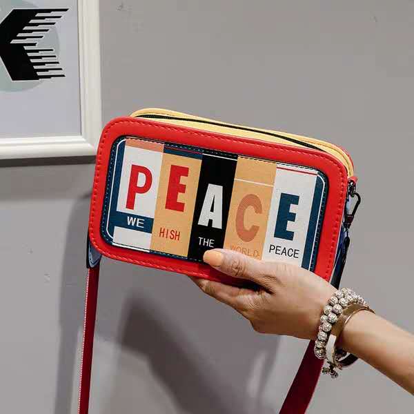 Sac femmes printemps petit sac épaule sac de messager femmes en cuir femmes sac imprimé lettre petit sac carré