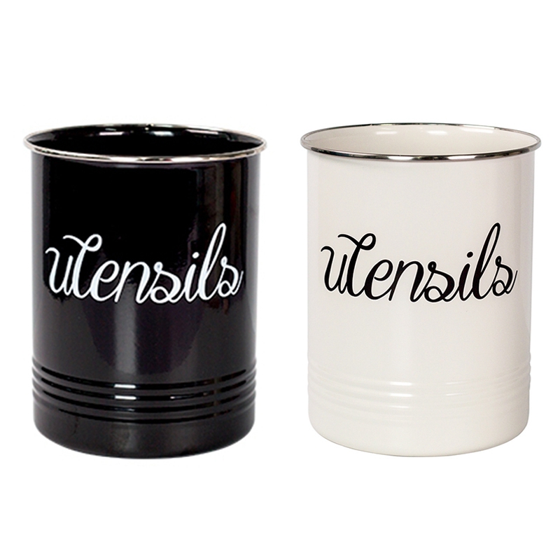 Kitchen Cooking Utensil Holders Flatware Farmhouse Utensils Caddy