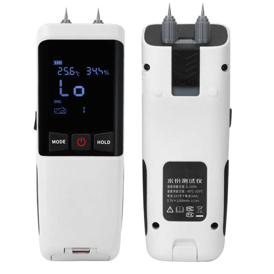 MT-R1 Draagbare 0-100% Hout Hout Vochtigheid Vocht Tester Meter Detector Testen Instrument