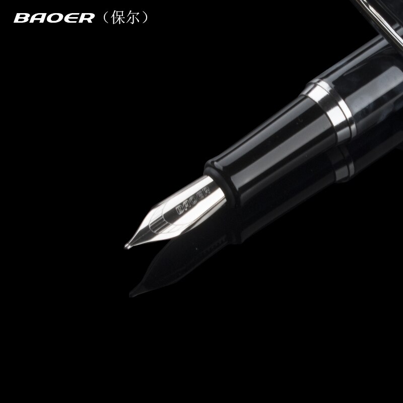 Baoer 508 schrijfpen met medium penpunt, luxe pennen, school, kantoor, metalen vulpen, caneta kantoorbenodigdhedenpen