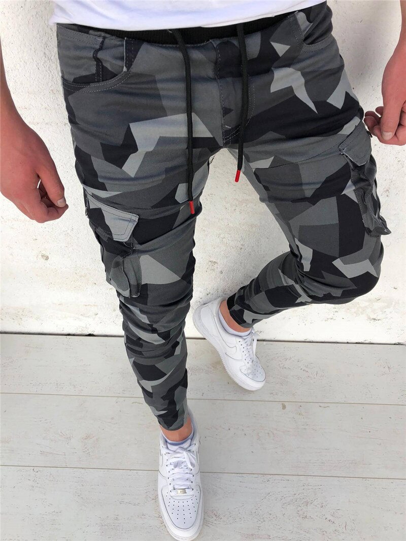 Pantalones de camuflaje para hombre, chándal de culturismo, ropa de calle de otoño, pantalones deportivos informales para Fitness, novedad de