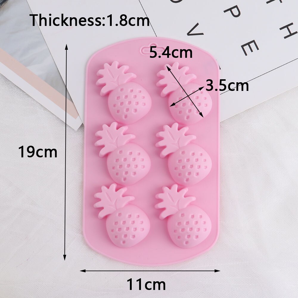 Fruit Shape Silicone Mold Diy Citroen Aardbei Suiker Candy Jelly Pudding Zeep Mold Fondant Chocolade Bakken Cake Decorating Tool: Pineapple