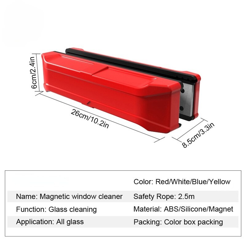 4 sizes Magnetic Window Cleaning Brush Portable Window Cleaner Wipe Glass Wiper for Double Side Household Glass Cleaning Tools