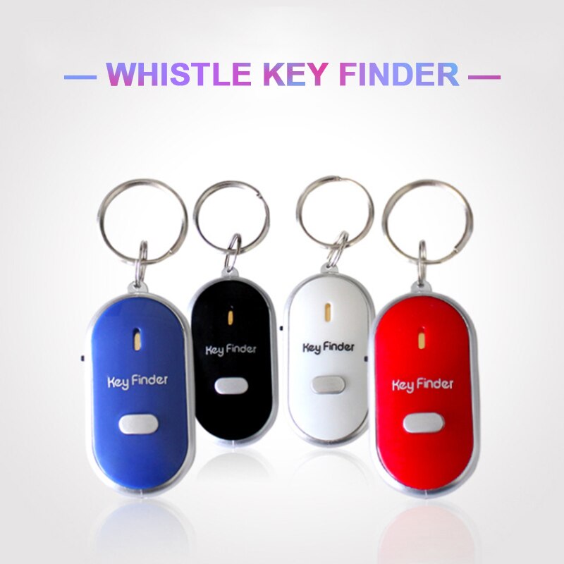 Mini Anti-lost LED Whistle Key Finder Keychain Key Ring Flashing Beeping Remote Anti-lost Alarm Tracker Child Wallet Key Finder