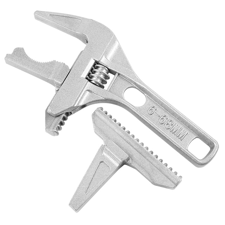 1pcs Arc Sawtooth Large Opening Bathroom Wrench tool Aluminum Alloy Spanner Adjustable Universal Spanner Repair Tools DIY