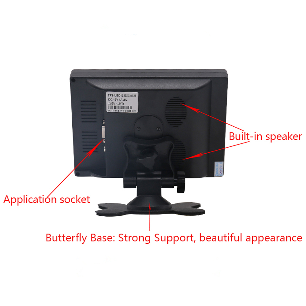 7 inch Portable Touch Screen Monitor 1024x600 Resolution HD Display TFT LCD CCTV Computer Monitor VGA HDMI AV Input