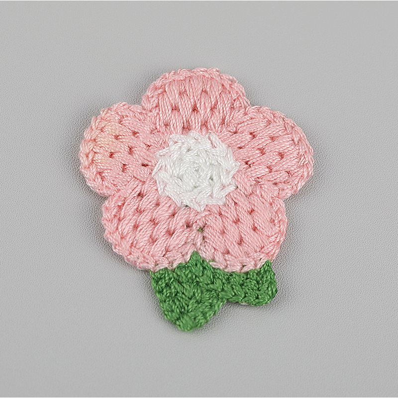 10 Stuks Bloem Gebreide Patches Geborduurde Stof Gordijnen Dekbedovertrekken Decoratieve Stickers Kleding Accessoires: WHITE