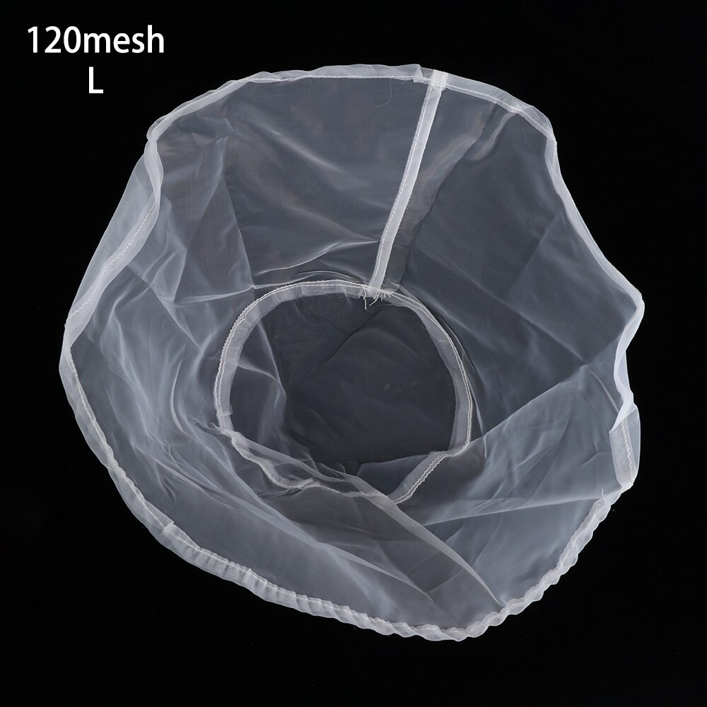 Reusable Fine Mesh Wine Strainer Juice Soymilk Nut Milk Tea Nylon Filter Bag Bowl Shape Food Coffee Filter Cheese Cloth: L 120mesh