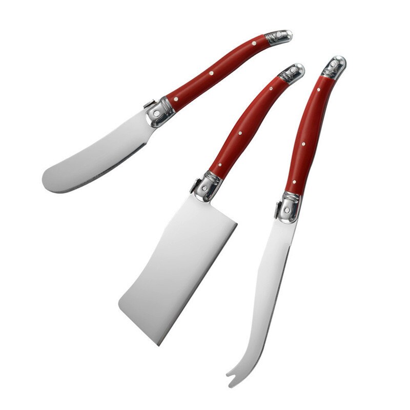 XYj 3 stks/set Kaas Mes Set Kit Sandwich Strooier Boter Mes Set Roestvrij Staal Met ABS Handvat Kaasschaaf keuken gereedschap: Default Title