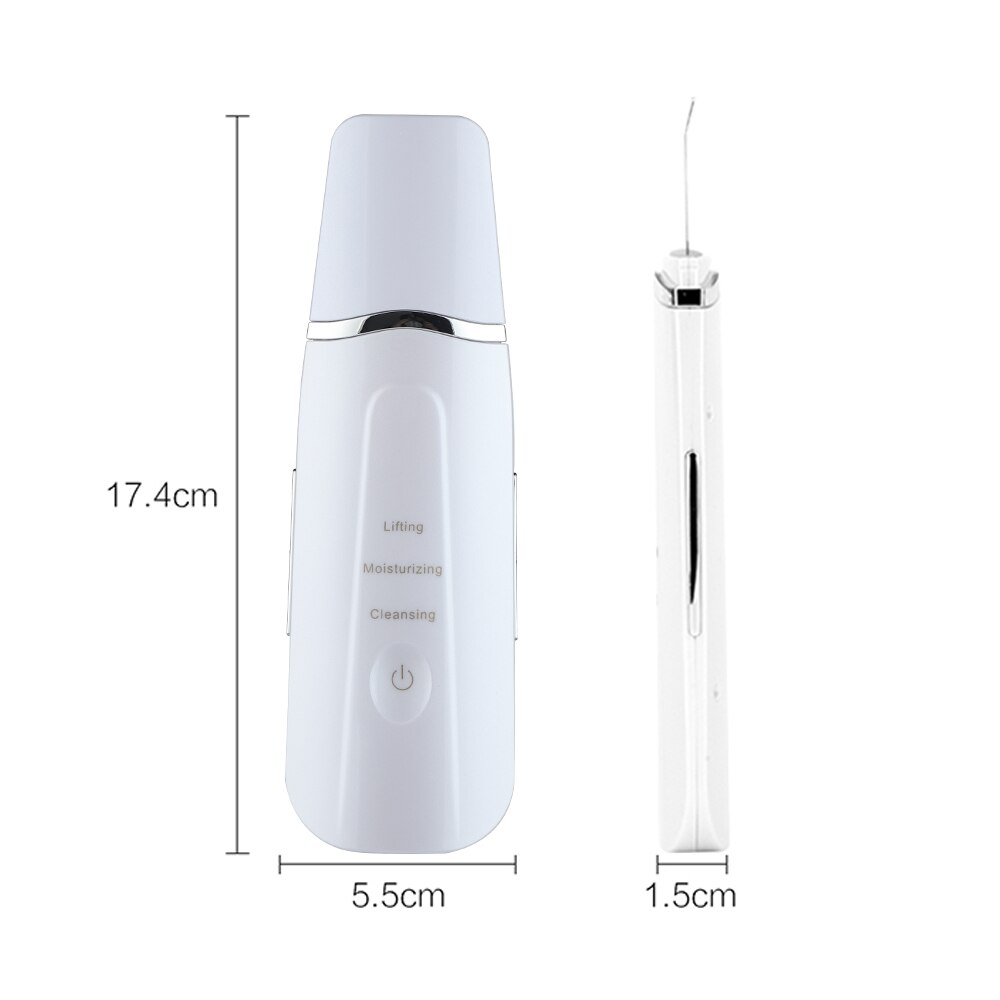 Depurador ultrasónico de piel, máquina exfoliante Facial, limpiador de poros faciales, eliminador de espinillas, exfoliante, carga por USB