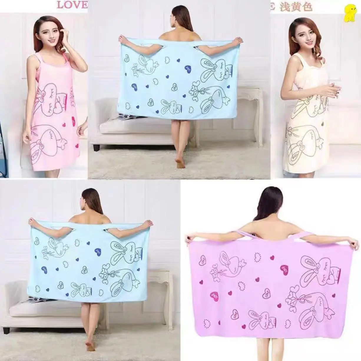 Tragbarer Mikrofaser-Bademantel für Damen, Dusche, weiblich, weiches Badetuch für Erwachsene, für Heimtextilien, Bade- und Saunatücher, Badezimmer: Lila