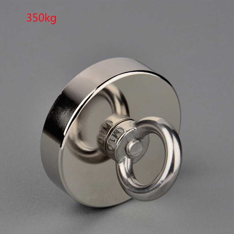 700Kg Hoge Magneet Sterke N52 Krachtige Neodymium Permanente Magneet Magneten Vissen Magneet Met Ring Magnetische Materiaal Base: 350KG