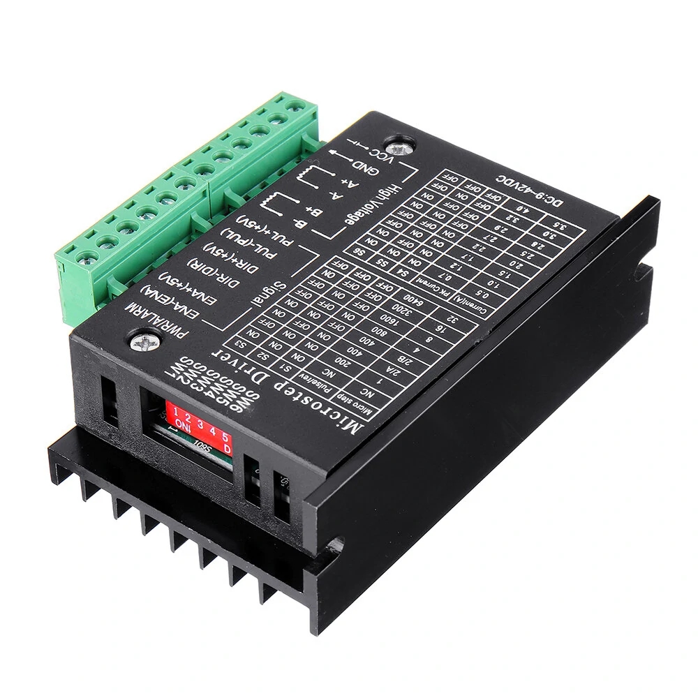TB6600 Upgraded Stepper Motor Driver Controller for 4A 9~40V TTL 32 Micro-Step 2 or 4 Phase of 42/57 Stepper Motor 3D Printer