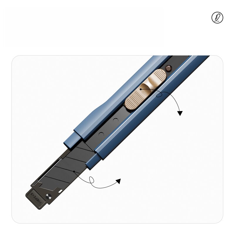Deli Nusign Retractable Aluminum Utility Knife Box Cutter Metal Blades 18MM Self-Lock Paper нож School Office Stationery