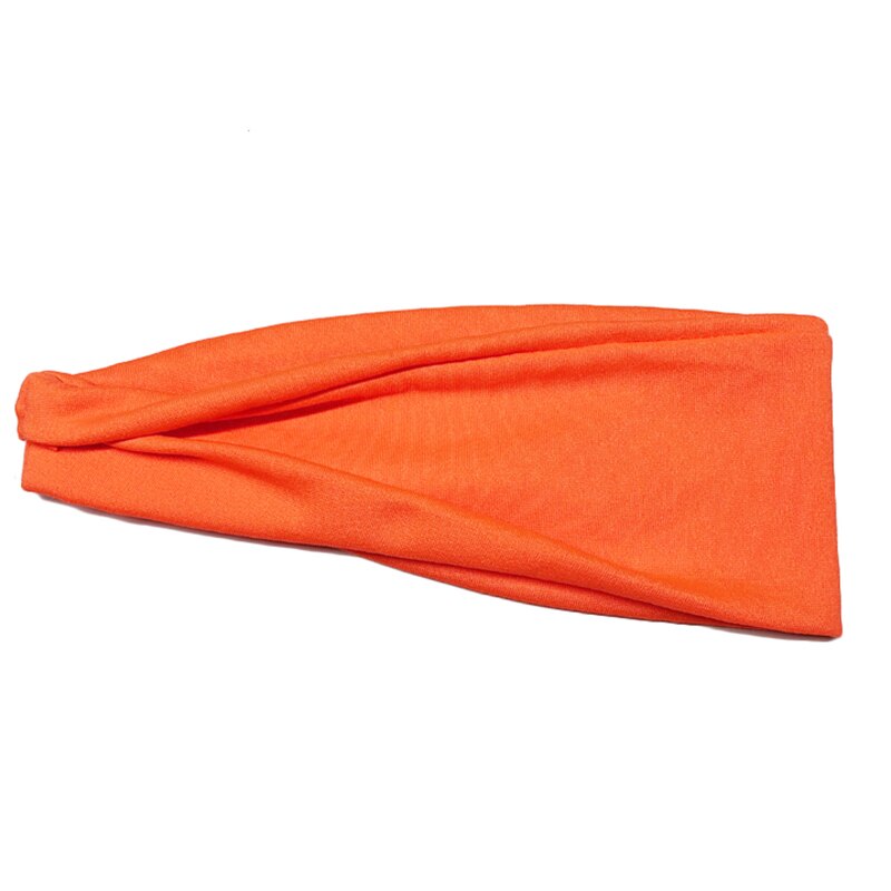 1pc polyester svedbånd sport unisex sved pandebånd løbe basketball yoga hårbånd elastisk hovedbånd sport sikkerhed: Orange