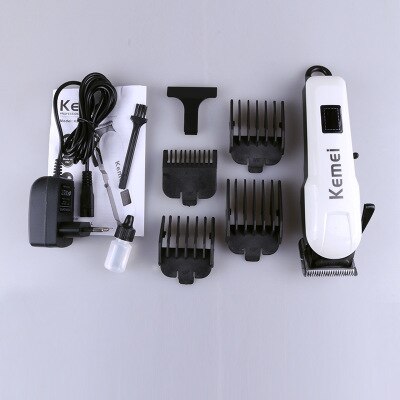 Kemei KM-809A profissional máquina de cortar cabelo display lcd casa recarregável aparador cortar cabelo cortador ferramenta estilo