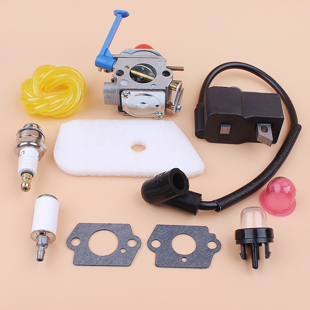 Carburetor Ignition Coil Kit for HUSQVARNA 125C 125E 125L 128C 128LD 128R Brushcutters Trimmer Spares Zama C1Q-W31B, C1Q-W40A