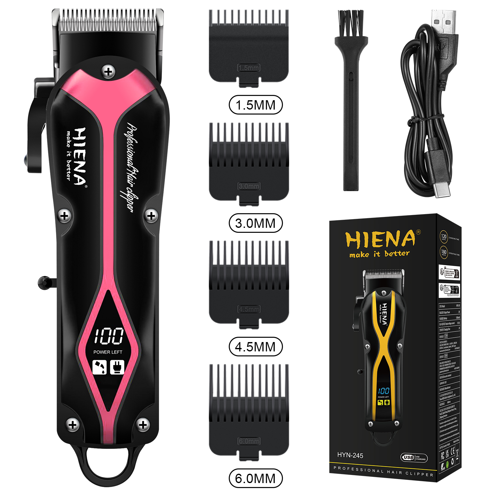 Hommes électrique tondeuse à cheveux barbier finition sans fil tondeuse à cheveux Rechargeable électrique visage barbe Machine de coupe de cheveux: BLANC