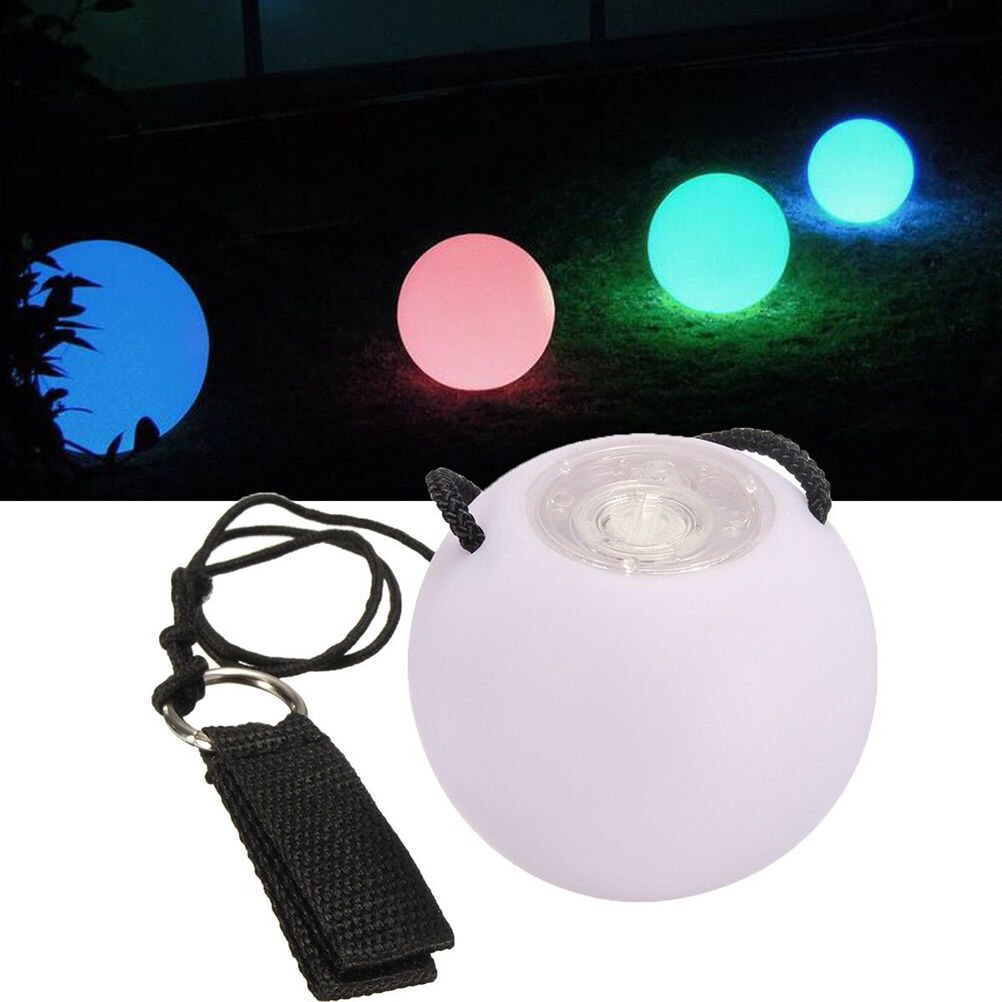 1pc Led Hand Balls Rgb Poi Thrown Belly Dance Props Waterproof Xmas Home Party Wedding Garden Outdoor Decoration