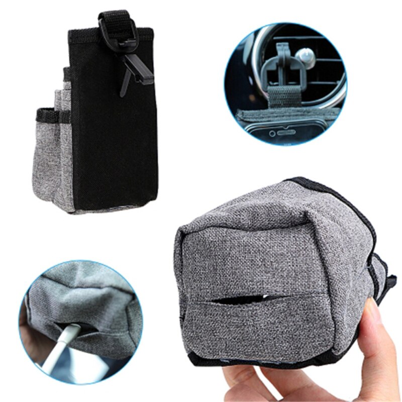 Auto ventilatierooster zak organizer opbergdoos tassen doos auto mobiele telefoonhouder auto opbergen opruimen auto interieur accessoires