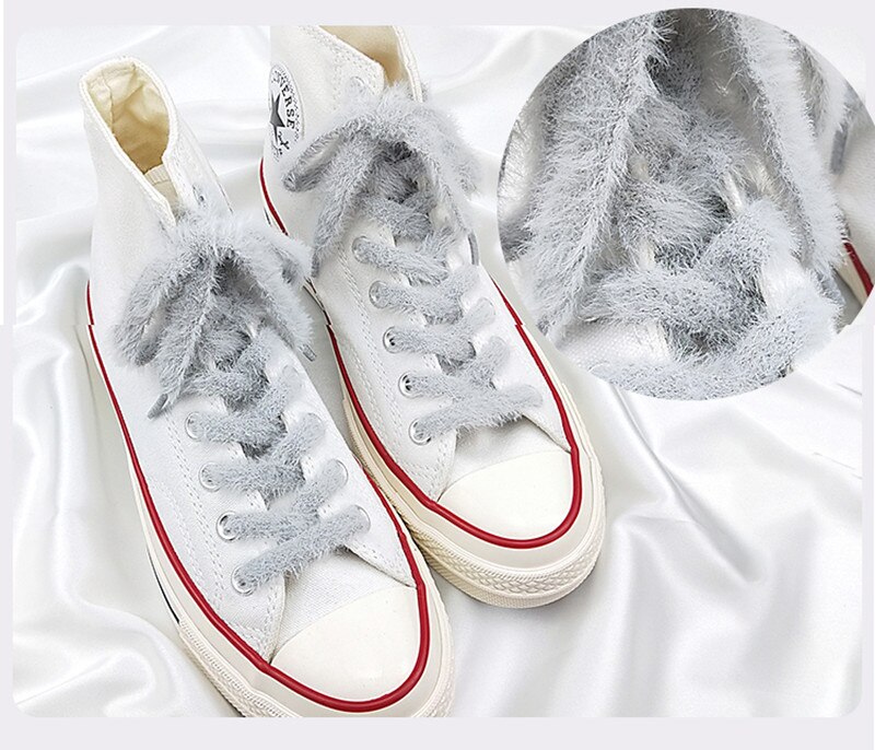 80 Cm/140 Cm Lengte 1 Cm Breedte Harige Oppervlak Schoenveters Vrouwen Mannen Zwart Geel Kleurrijke Lederen Sport Casual schoenen Veters