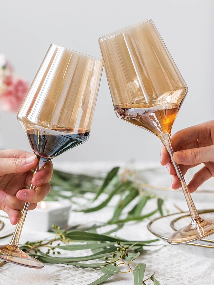 Loodvrij kristal rode wijnglas gekleurd geplateerd glas champagneglazen huishoudelijke wijn