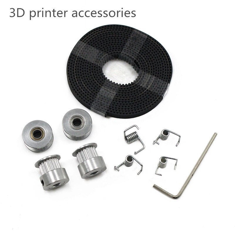 3D printer accessories 5M timing belt 20 tooth inner hole 5+20 tooth idler inner hole 5+ torsion spring