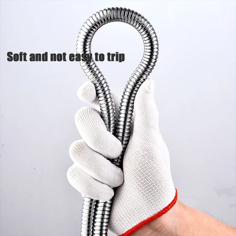 5M Rvs Douche Slang Hoge Flexibele Zachte Douche Pijp Zilver Kleur Gemeenschappelijke Douchekop Slang Water pijp