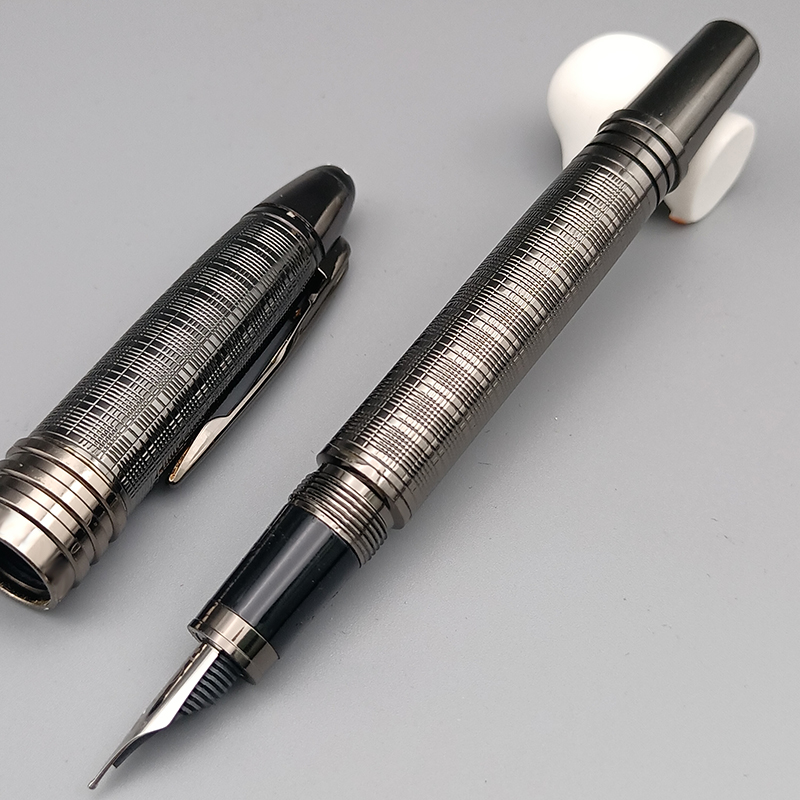 John Kennedy Rollerball Ballpoint pen Dark Blue Fountain Pen Writing Stationery with JFK: Light Grey / Multi-Colored
