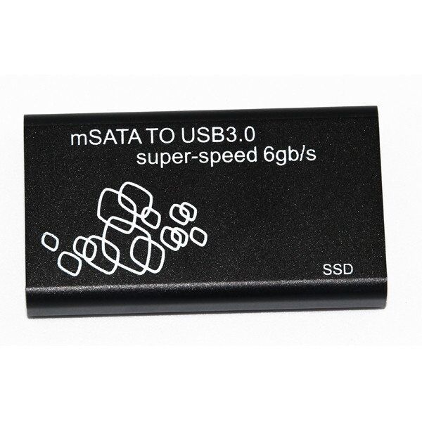 Style Mini 1.8-Inch USB3.0 to MSATA Mobile Hard Disk Box msata ssd Hard Disk Box: Black