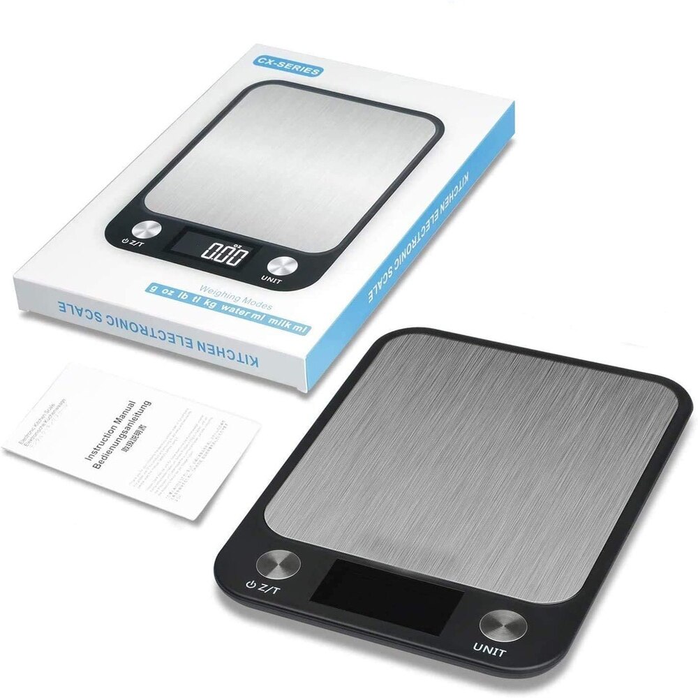 Household Food Scale Stainless Steel Electronic Kitchen LCD Back-lit Display Kitchen Baking Scale