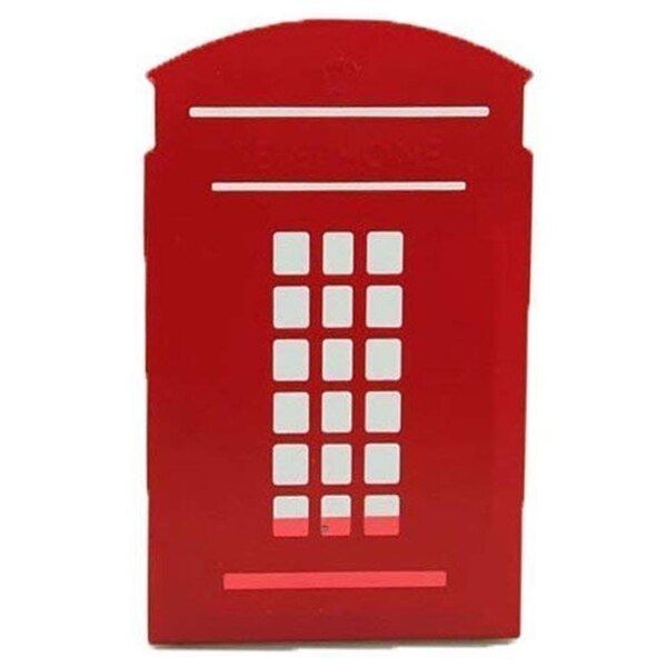 Nuovo-1 Coppia di Londra Cabina Telefonica di Disegno anti-slittata reggilibri libro lo scaffale Supporto di carta Della Cancelleria (Rosso)