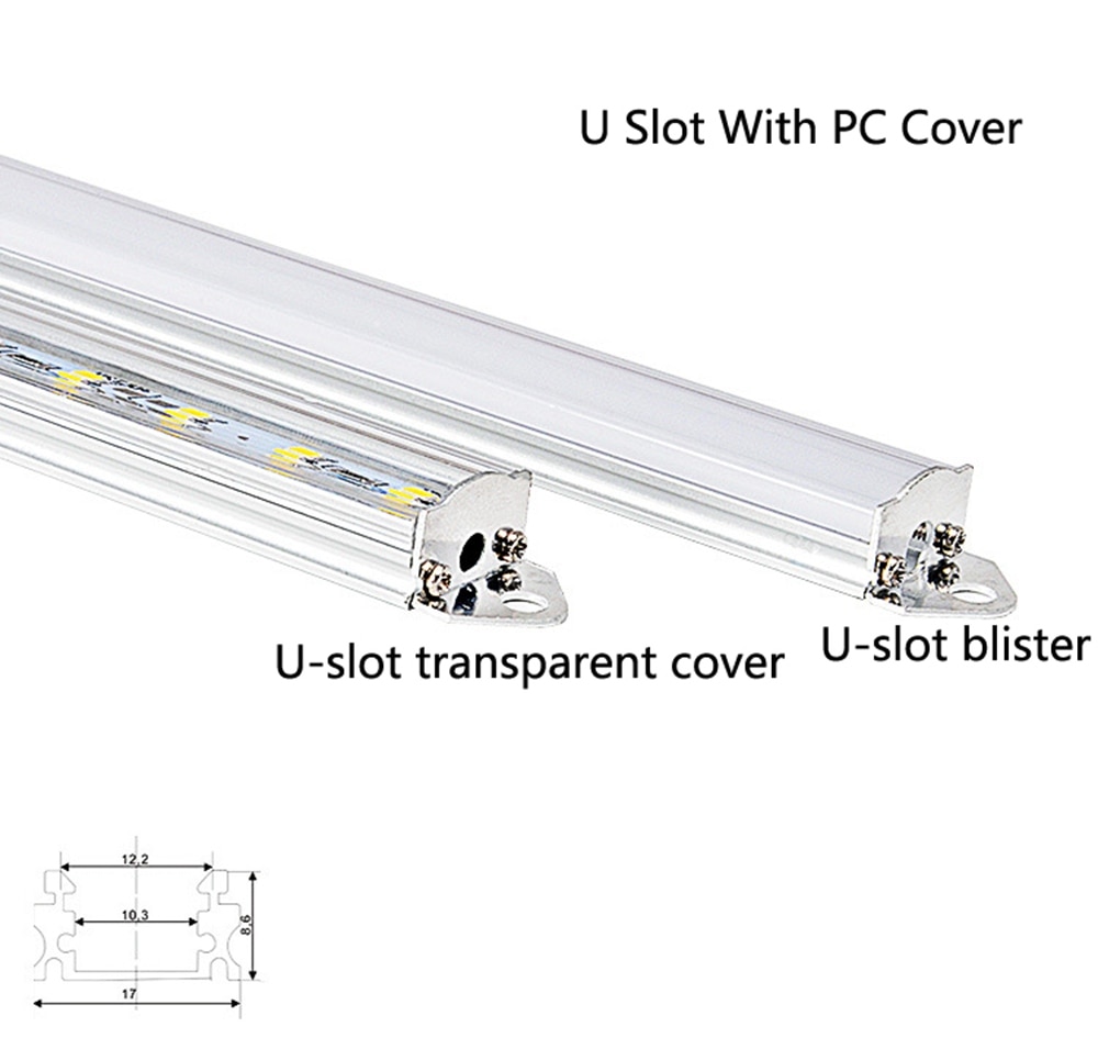 50cm Double Row LED Hard Bar Light Aluminium Rigid Strip Cool White Warm White 12V LED Light Lamp 5PCS