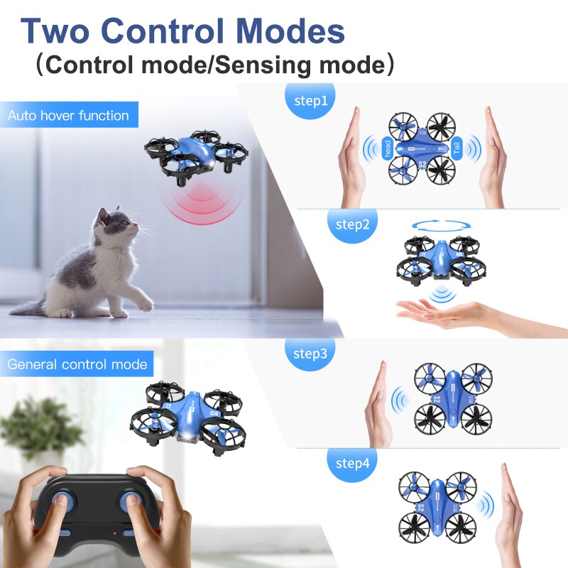 S2 Mini drone gesture sensing obstacle avoidance 2.4G four axis aircraft remote control aircraft toy