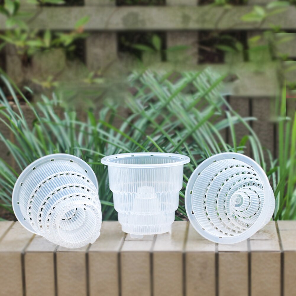 5/6/7 inch gaas pot pp transparante orchideeën bloempot duurzame vlezige plantenbak bloempot met gaten huis tuinieren decoratie