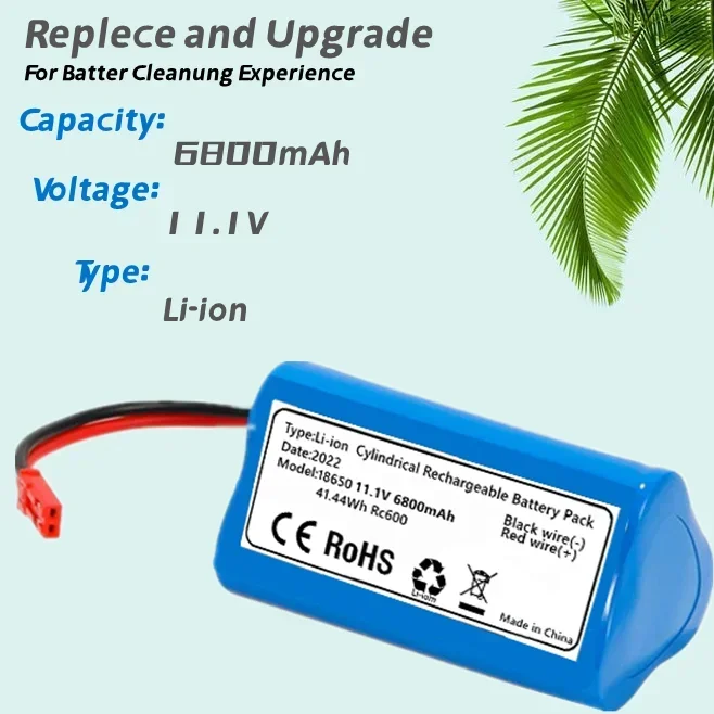 Bateria 11.1V dla Ecovacs Ilife V1 V3 X3 V5 X5 V5S CW310 CEN250 akumulator do robota sprzątającego bateria trójkątna 6800mAh