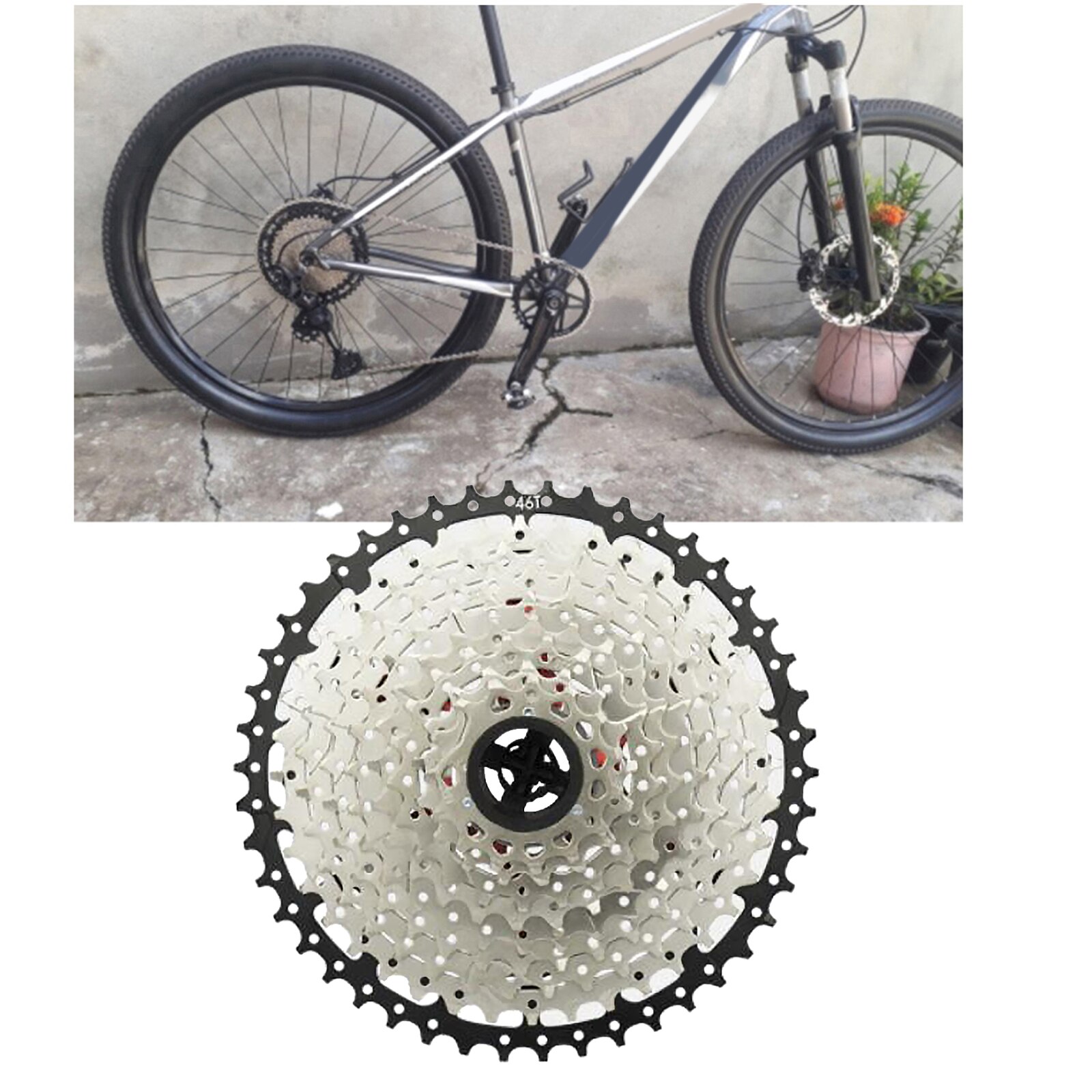 Bicycle Freewheel High-Tensile Steel Sprocket Bike Freewheel for Bicycle Maintenance Bicycle Flywheel Bike Modification: 11 speed 11-46T