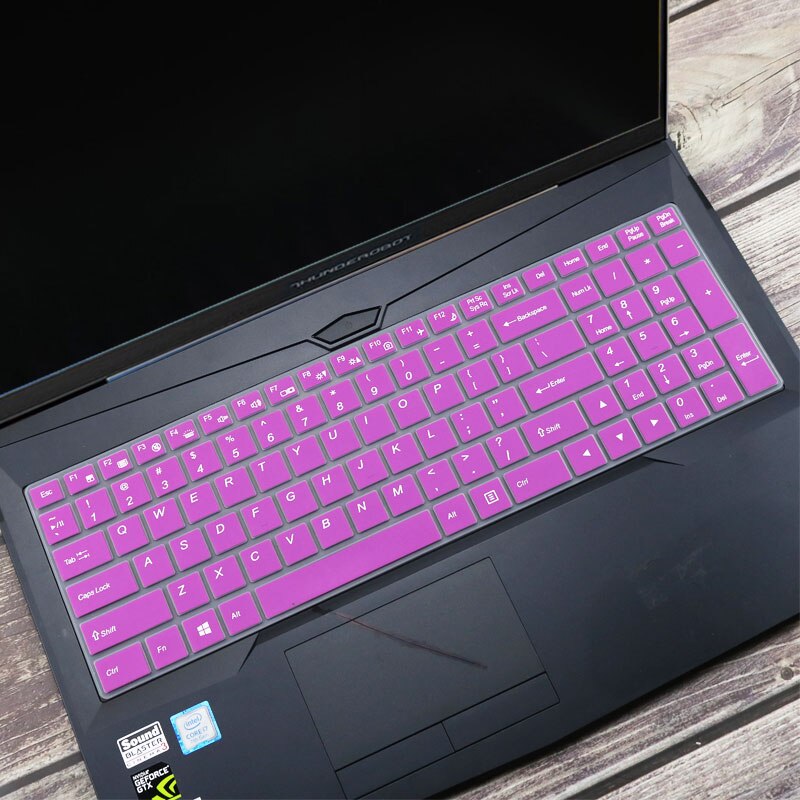 Gigabyte sabre 15 & saber 17 15- k / aorus 5 pelaamiseen 15 15.6 17.3 tuuman silikoninen kannettavan tietokoneen näppäimistön kansi ihonsuoja: Violetti